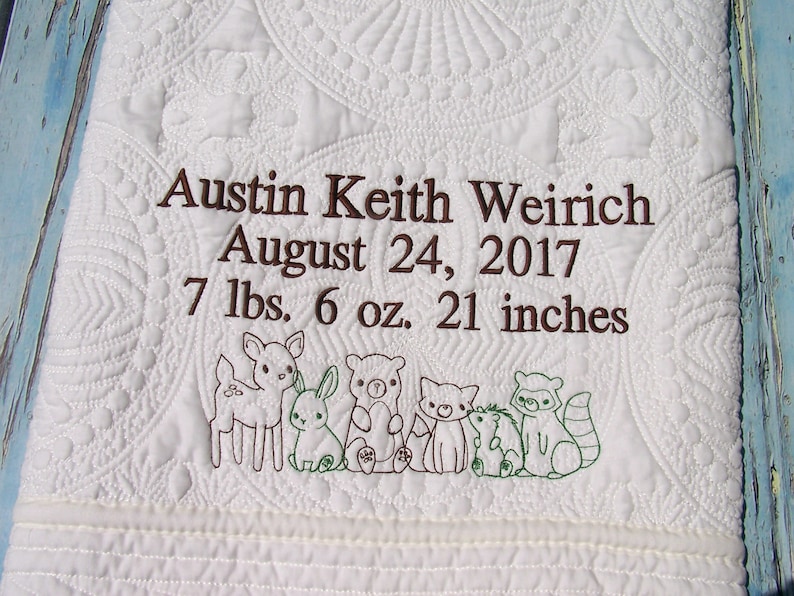 Personalized Quilt Baby Blanket Baby Quilt Monogrammed Quilt Personalized baby quilt Quilted Crib Blanket Throws. Quilt Baby Gift