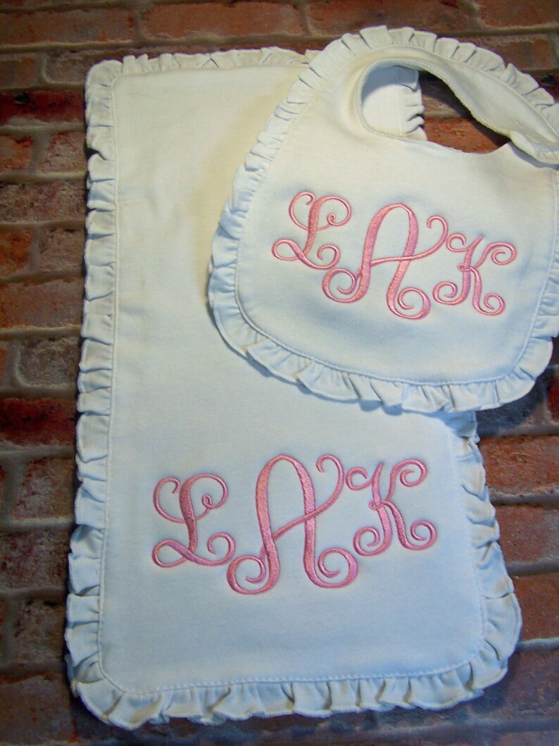 Personalized Baby Bib Personalized Burp Cloth Monogrammed Etsy