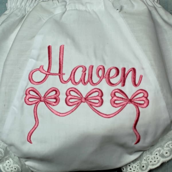 Personalized Baby Bloomers, Custom Monogram Baby Girl Bloomers, Baby Girl Bloomers, Fancy Panties, Embroidered Bloomers, Fancy Pants