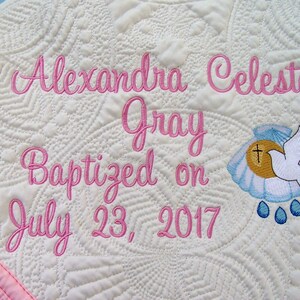 Personalized baby quilt, Personalized Quilt, Baptismal Quilt, Christening Quilt, Baby Quilt, Quilt, Monogram Quilt, Baby Blanket, Baby Gift