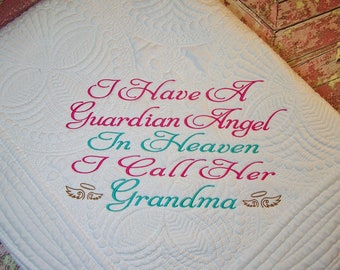 Personalized Hierloom Baby Quilt, Personalized Baby Quilt, Baby Shower Gift, Monogrammed Baby Quilt, Monogrammed Baby Blanket