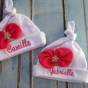 Baby hospital Hat Newborn baby hat Baby name hat Free shipping Personalized beanie hat Baby gift Baby shower gift Baby hat Monogrammed hat