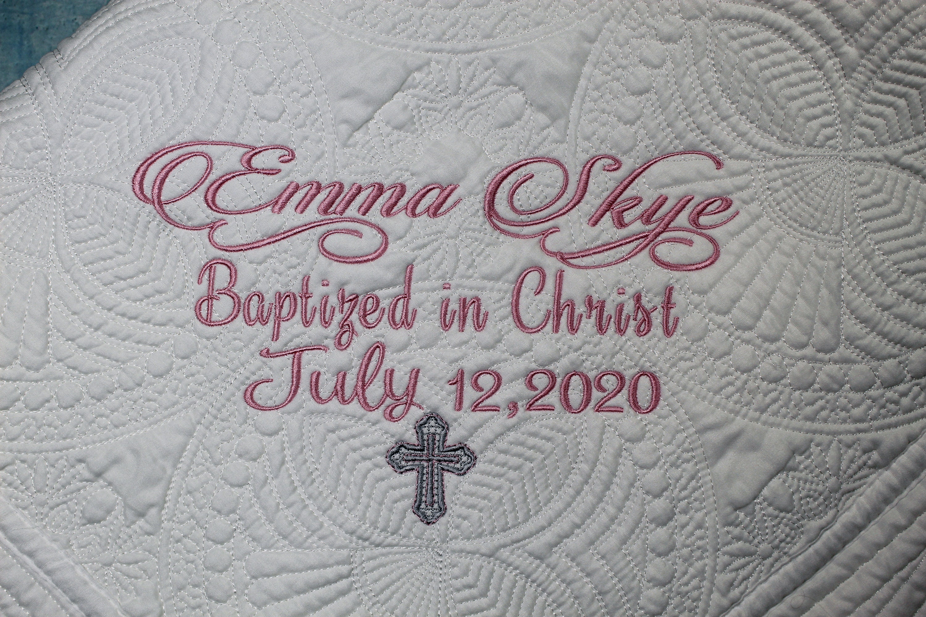 Heirloom Baptism Quilt Custom Christening Quilt Personalized Etsy