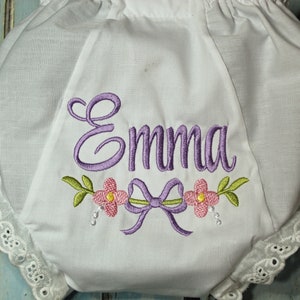 Personalized Baby Bloomers, Custom Monogram Baby Girl Bloomers, Baby Girl Bloomers, Fancy Panties, Embroidered Bloomers, Fancy Pants