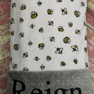 Personalized Minky Baby Boy Blanket, Personalized Baby Girl Blanket with Name, Personalized Baby Shower Gift