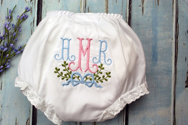 Personalized Baby Bloomers Custom Monogram Baby Girl Etsy