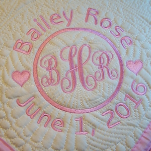 Personalized baby quilt, Quilt, Baby Quilt, Personalized Quilt, Monogrammed Quilt, Baby Blanket, Quilted Crib Blanket, Baby Gift, Throws.