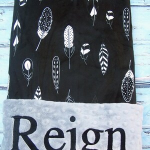 Personalized Minky Baby Boy Blanket, Personalized Baby Girl Blanket with Name, Personalized Baby Shower Gift