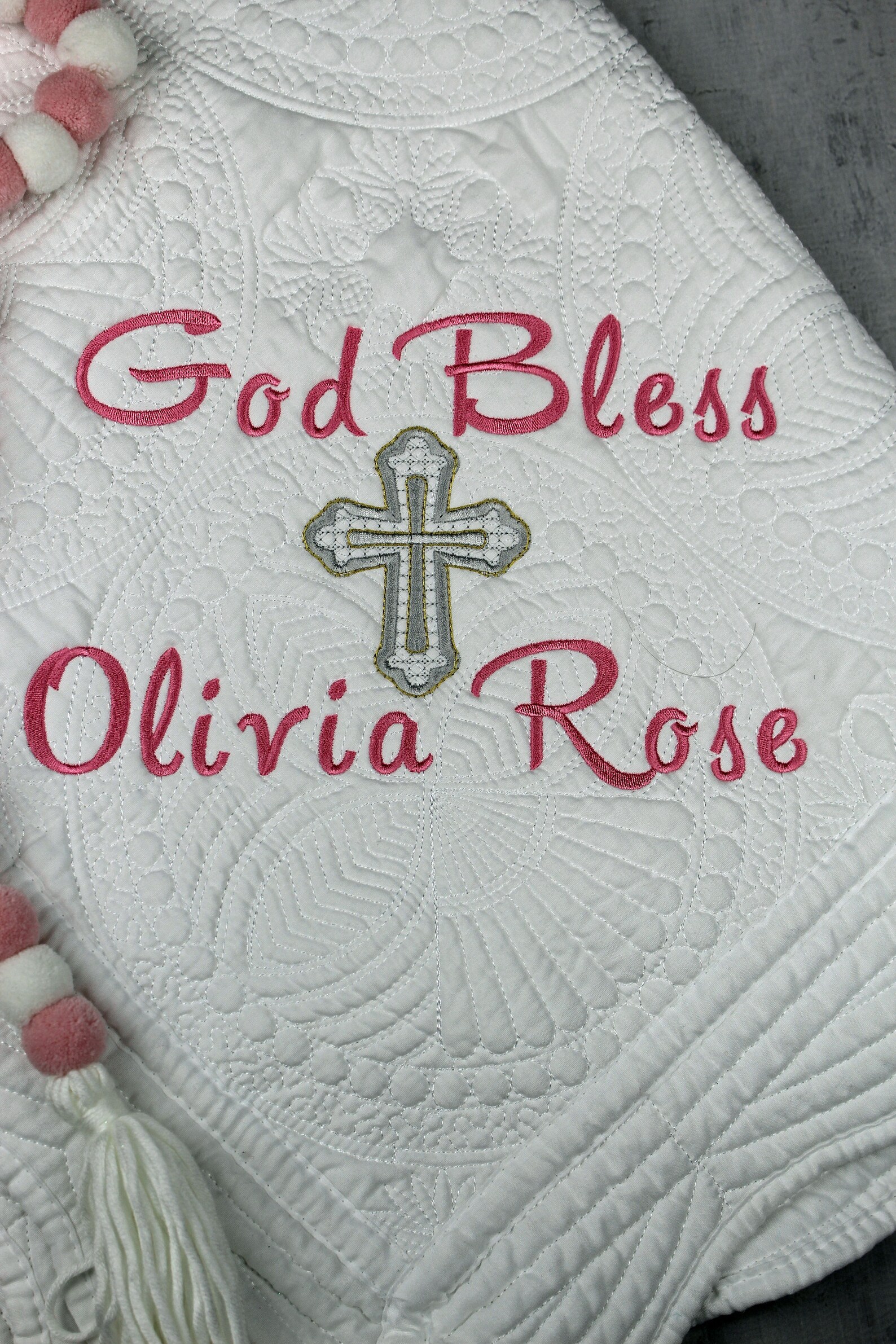 Baptismal Quilt Custom Christening Quilt Personalized Etsy