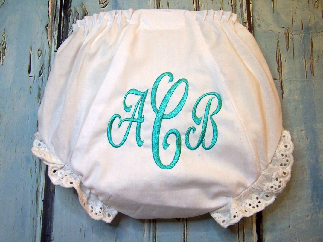 Personalized Baby Bloomers, Custom Monogram Baby Girl Bloomers, Baby