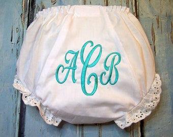 Personalized Baby Bloomers, Custom Monogram Baby Girl Bloomers, Baby Girl Bloomers, Fancy Panties, Embroidered Bloomers, Fancy Pants