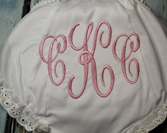 Personalized Baby Bloomers, Custom Monogram Baby Girl Bloomers, Baby Girl Bloomers, Fancy Panties, Embroidered Bloomers, Fancy Pants