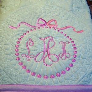 Personalized Heirloom Baby Quilt, Personalized Baby Girl Quilt, Personalized Baby Boy Quilt, Monogrammed Heirloom Quilt,  Baby Shower Gift,