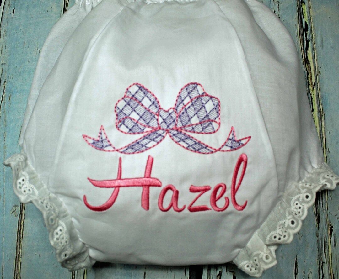 Personalized Baby Bloomers, Custom Monogram Baby Girl Bloomers, Baby