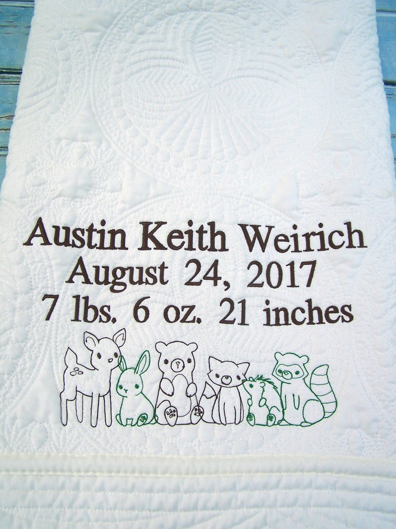 Personalized Quilt Baby Blanket Baby Quilt Monogrammed Quilt Personalized baby quilt Quilted Crib Blanket Throws. Quilt Baby Gift