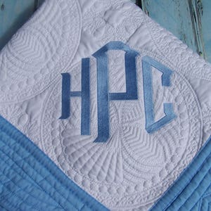 Personalized Heirloom Baby Quilt, Baby girl Quilt, Baby Boy Quilt, Monogrammed Quilt, Baby Shower Gift, Baby Blanket, Quilted Crib Blanket