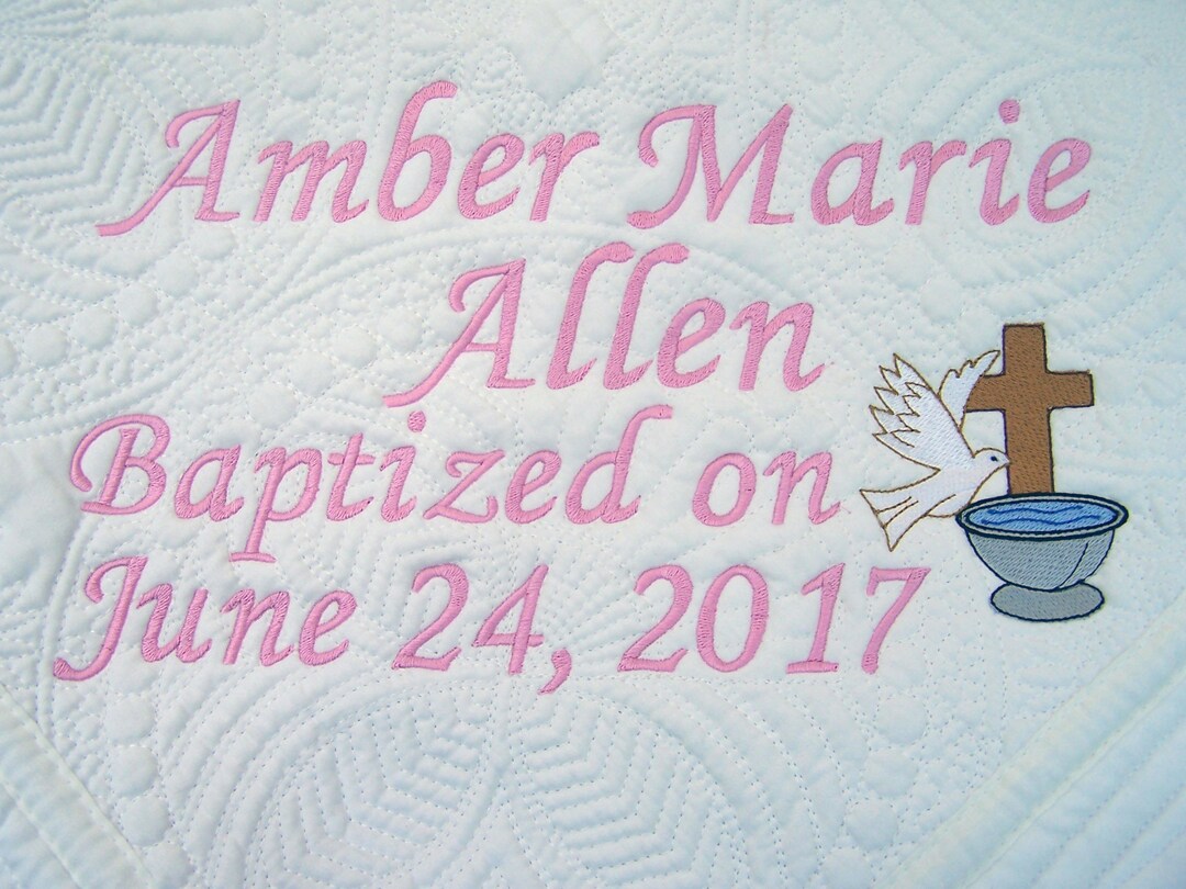 Heirloom Baptism Quilt Custom Christening Quilt Personalized Etsy
