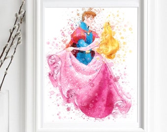 ディズニー 眠れる森の美女 オーロラ姫とフィリップ王子のイラスト