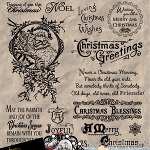 Christmas 5 - Word Art, Clipart, Sentiments, Digital Stamp, Digi, Photography Overlay, Printable, Instant Download ID:NV-WA0046 By Nana Vic
