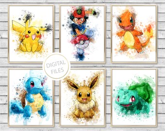 pokemon print etsy