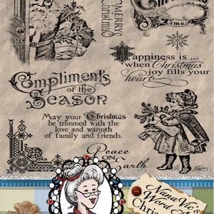 Christmas 7 - Word Art, Clipart, Sentiments, Digital Stamp, Digi, Photography Overlay, Printable, Instant Download ID:NV-WA0056 By Nana Vic