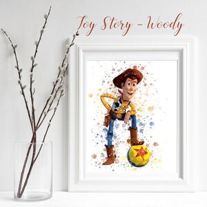 Toy Story Nursery Print, Woody print, Toy Story decor print, woody watercolor art, boy wall art, cowboy print, toy story poster
