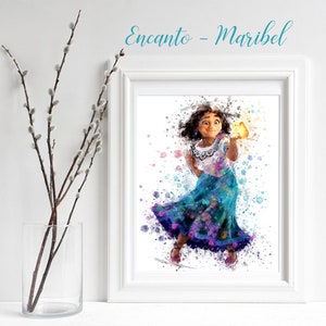 Encanto Maribel Nursery Print decor print watercolor art, children wall art, encanto poster