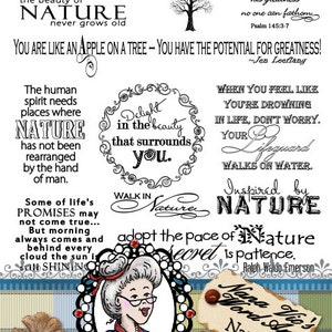 Nature Word Art Sentiments Digital Stamp Digi Overlay Instant Download ID:NV-WA0021 By Nana Vic