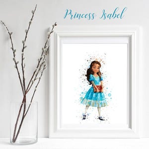 Princess Isabel Print, Art Watercolor, Princess Girls Room Decor Elena of Avalor sublimation, Poster Girl Wall Art, Digital Print