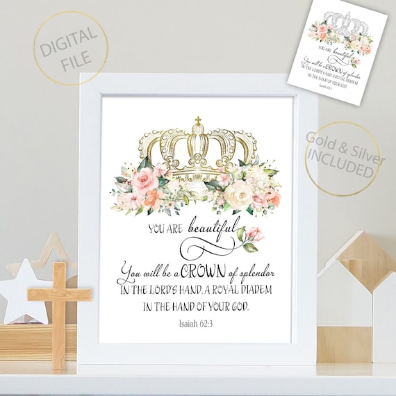 Crown W/ Isaiah 62:3 Note Card Crown W/ Isaiah 62:3 Note Card