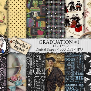 Abitur Digitales Papier, Kreidetafel Design, Hintergrund, Schulpapier, Scrapbooking Druckbar, Fotografie, Absolvent Layout, Vintage Papier
