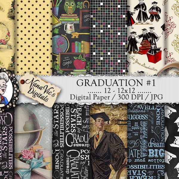 Graduation Digital Paper, chalkboard design, background, school paper, Scrapbooking Printable, photography, graduate layout, vintage paper