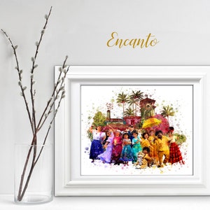 Encanto House Maribel Nursery Print decor print watercolor art, children wall art, encanto poster