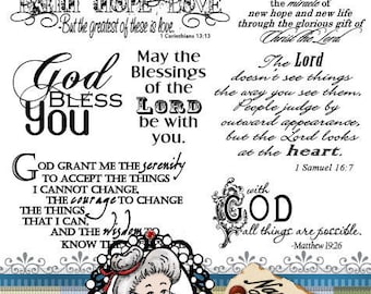 Spirituelle Gebet Gott Wort Kunst Sentiments Instant Download Digital Digi Stempel ID:NV-WA0032 by Nana Vic