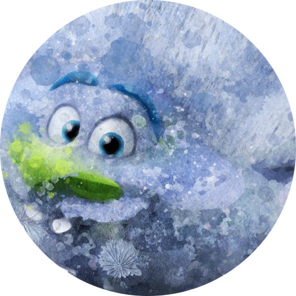 TROLLS; Guy Diamond & Fuzzbert Print, Trolls Watercolor, Trolls Nursery ...