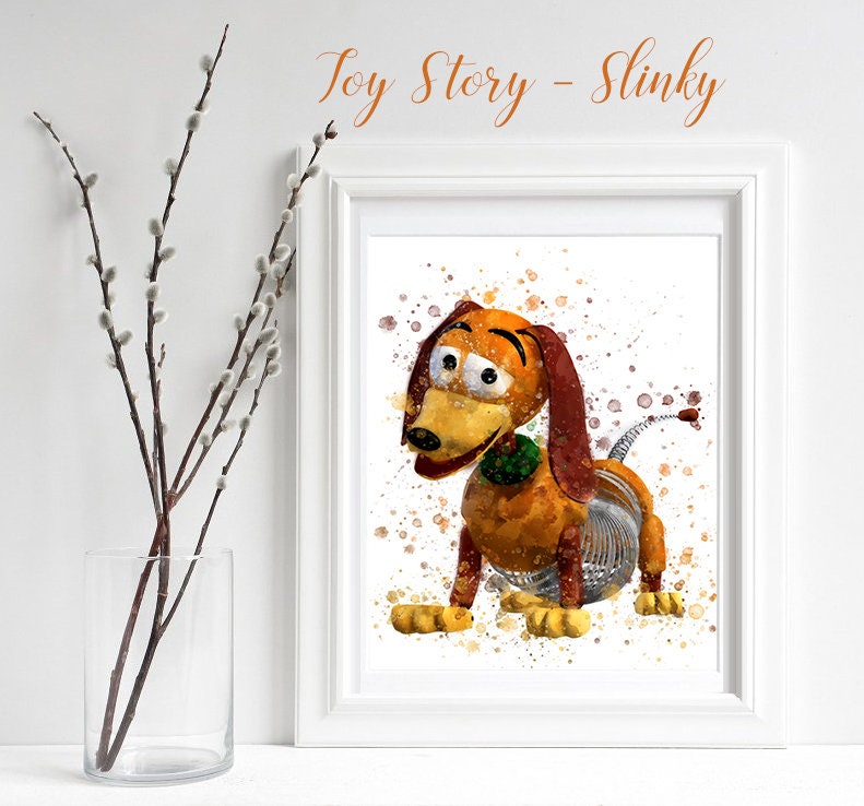 Toy Story Nursery Print watercolor art Pixar Disney print boy wall art Toy Story decor print All the main characters from Toy Story