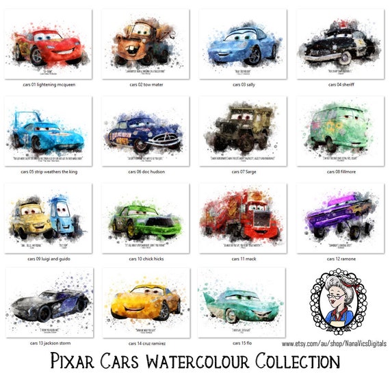 Cars - Disney / Pixar Movie Poster (Characters: Lightning Mcqueen &  Sally)