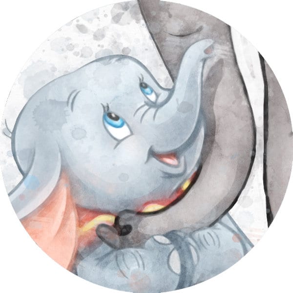 ダンボ #8 とミセス ジャンボの保育園プリント、ダンボのポスターに