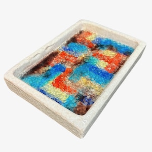 Bitossi Italy for Raymor Ceramic and Glass Mosaic Ashtray, Catchall Mid Century