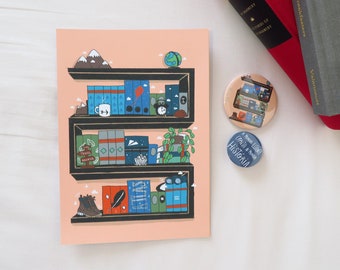 Travel Bookshelf - Print A5 or A4
