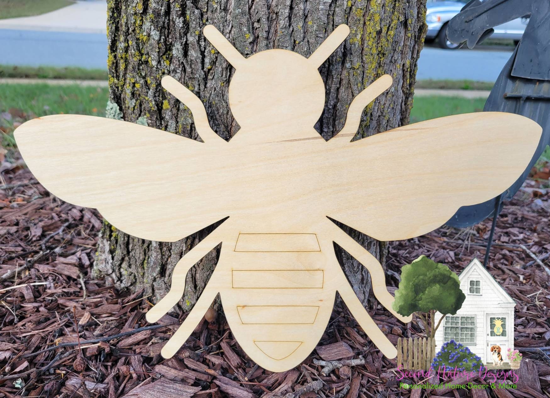  Wooden Bumble Bee Decor 12 Large Honey Bee Cutouts Wall Sign  Crafts for Porch front door Home Patio Yard Garden Home Decorations : Home  & Kitchen