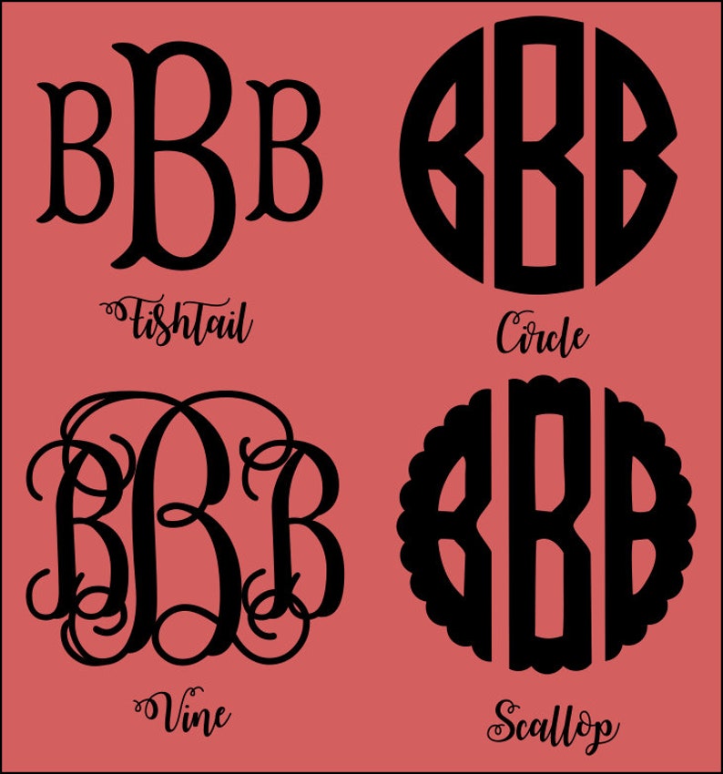 3 Initial UNFINISHED Scallop Monogram Door Hanger / Initial Etsy
