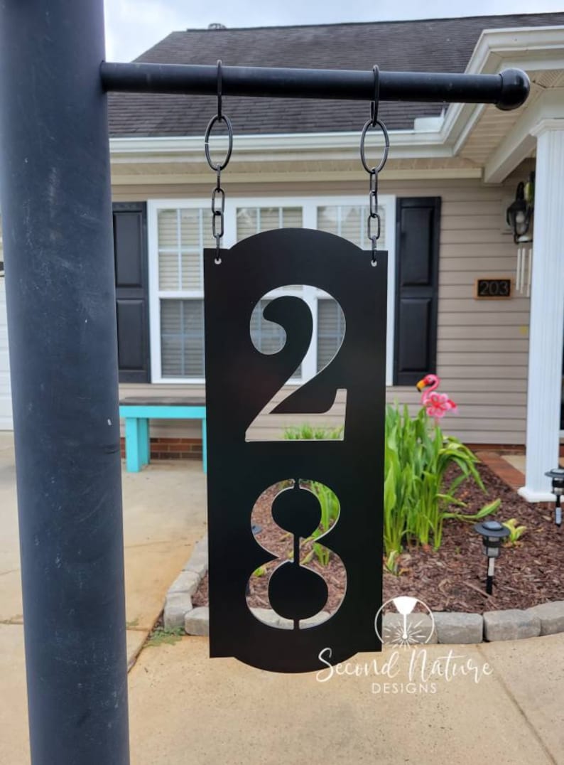 Lamp Post Sign Lamp Post Address Plaque House Number Sign Etsy
