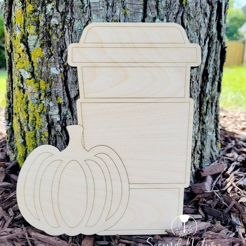 Unfinished Double Pumpkin Door Hanger Thanksgiving Fall Etsy