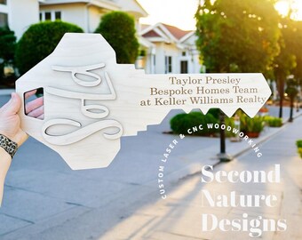 UNFINISHED Personalized Wood Realtor Sign / Wooden Real Estate Agent Sign / Realtor Gift / Real Estate Office Home Key Sign / Sold By Sign
