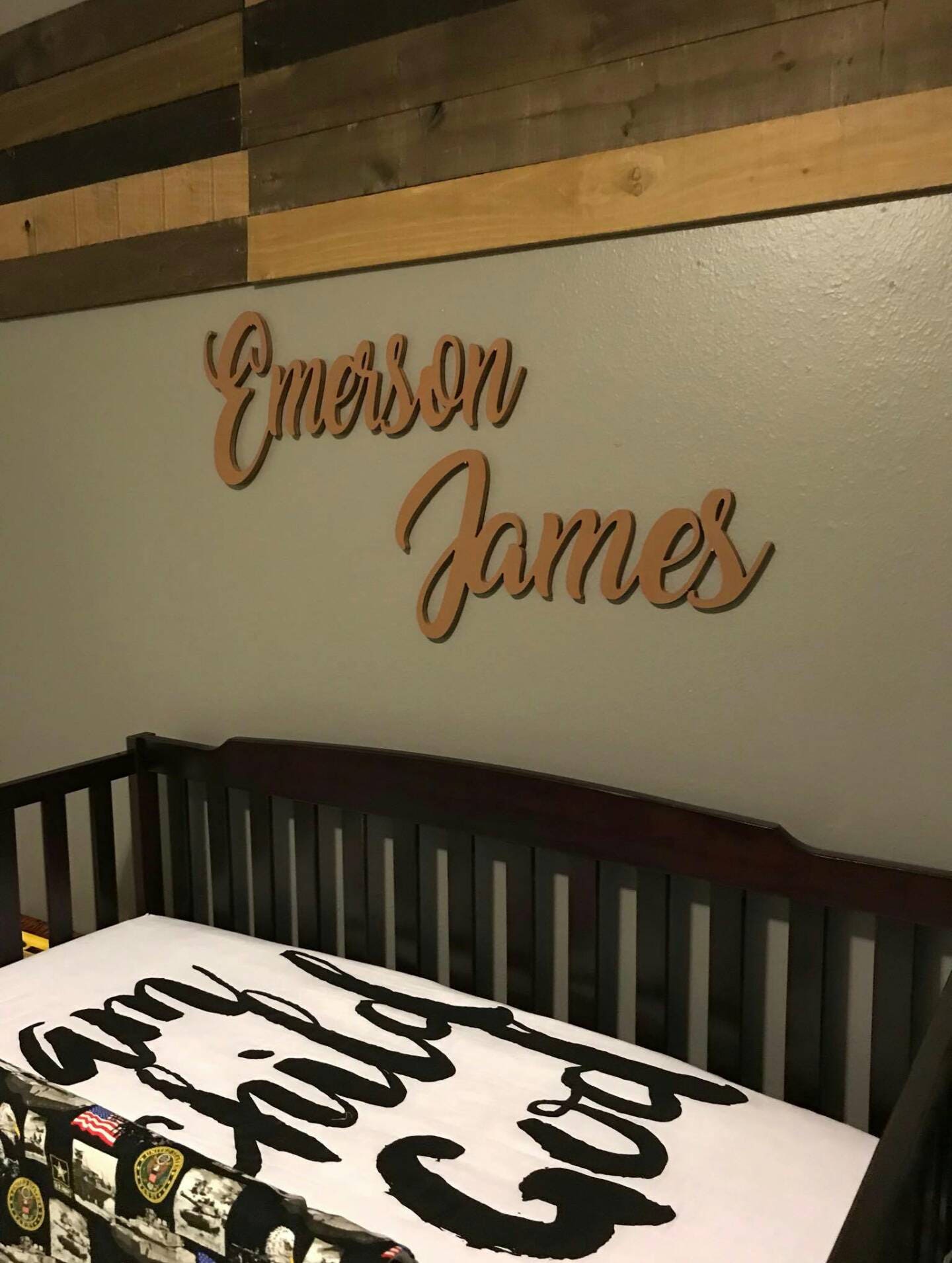 Nursery Wall Hanging / Personalized Name Nursery Sign / Wood | Etsy