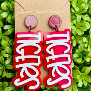 Game Day Earrings / Custom High School Football Team Earrings/ Personalized Logo Earrings / College Sports Earrings / Spirit Wear / Mascot