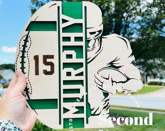Personalized Football Sign / Football Trophy Plaque / Custom Senior Football Awards Plaques