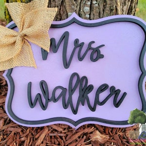 12&quot; Teacher Door Hanger / Teacher Gift / Personalized Teacher Sign / Teacher Appreciation Gifts