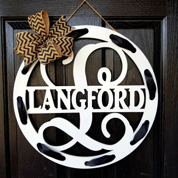 Initial Door Hanger Etsy